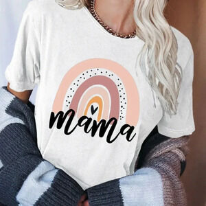 MAMA NEW WOMENS WHITE GRAPHIC TSHIRT TEE TOP SHIRT GIFT SUMMER TOPS SIZE S M XXL
